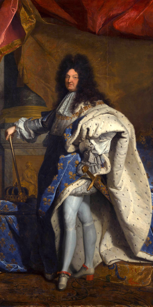 Portrait en pied de Louis XIV, âgé de 63 ans, en grand costume royal