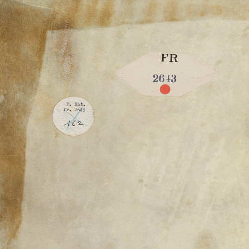Froissart : Contre-plat avec la cote du manuscrit 