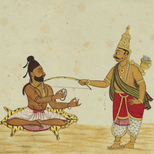 Parikshit rencontre le brahmane Shamika et lui demande à boire.
