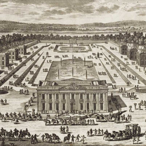 L’entrée du chasteau de Marly, près de Saint-Germain