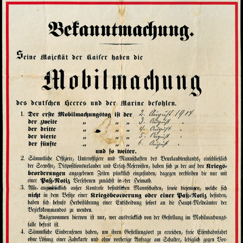 Affiche de mobilisation allemande du XVe corps