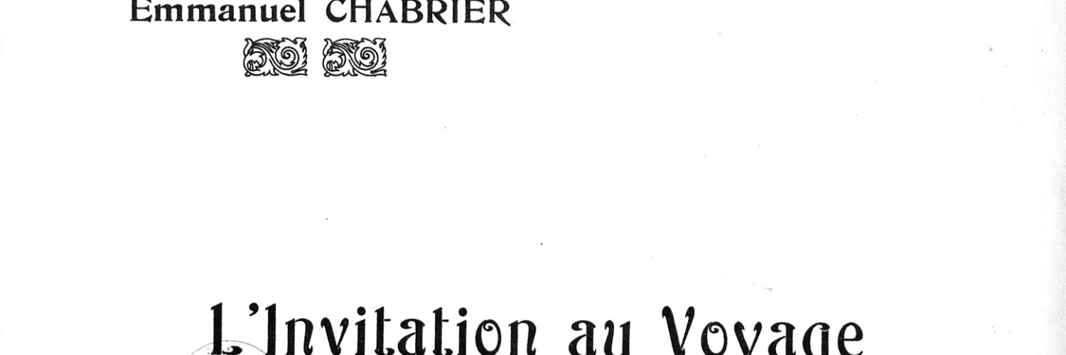 Page de garde de L'Invitation au voyage d'Emmanuel Chabrier