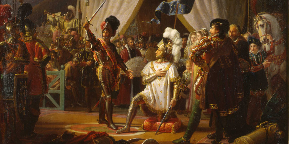 François Ier armé chevalier par Bayard à la bataille de Marignan