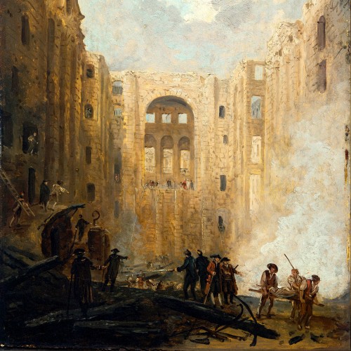 Les ruines de l'Opéra au lendemain de l'incendie