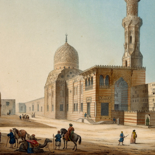 Le Caire : vue extérieure de la mosquée Kaid-Bey