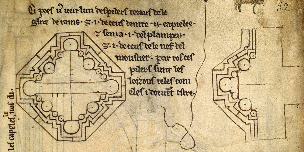Catalogue de divers types d’éléments, piliers, nervures, meneaux, etc.
