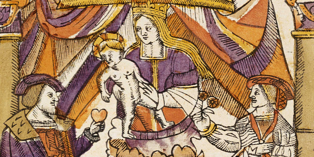 Placard de mariage de François Ier offrant son cœur à Éléonore de Habsbourg