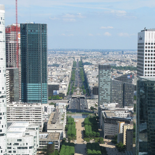 Axe historique de Paris vu depuis l'arche de la Défense