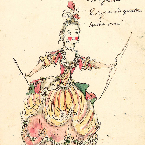 Costume pour un rôle d’Indienne destiné à Melle Peslin dans Persée (Jean-Baptiste Lully)