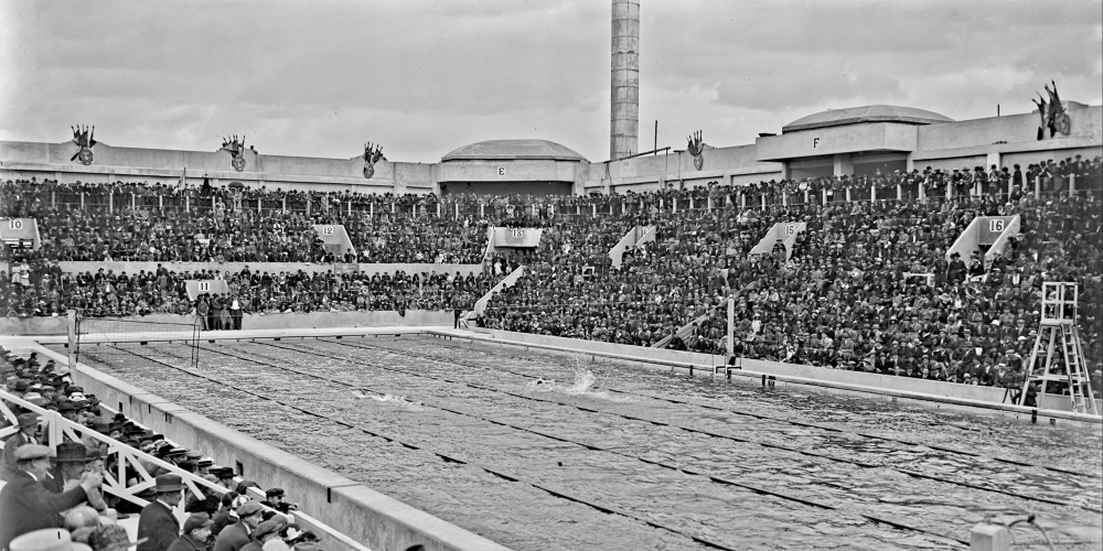 Vue générale de la piscine des Tourelles
