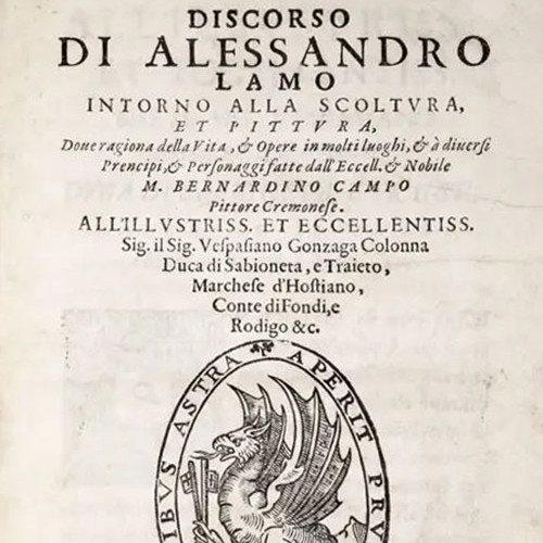 Alessandro Lamo, Discorso intorno a la scoltura e pittura..., 1584