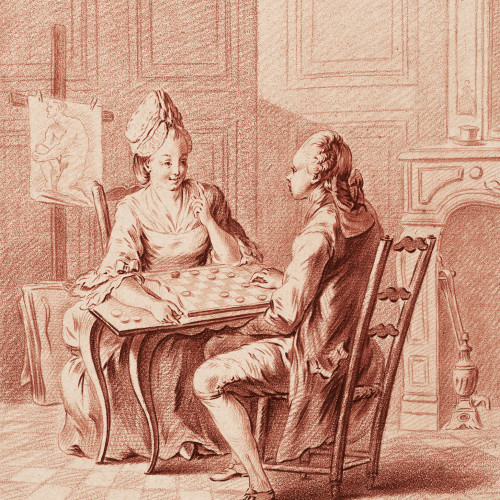 
Le Jeu de dames au Salon
