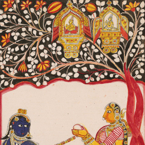 Krishna attaché au mortier