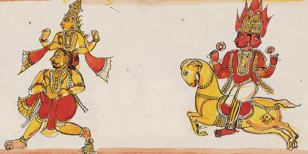 Arrivée des ashtadikpala, dieux des huit directions