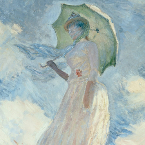 Femme à l’ombrelle tournée vers la gauche