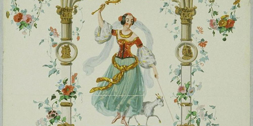 Panneau central au motif Esmeralda