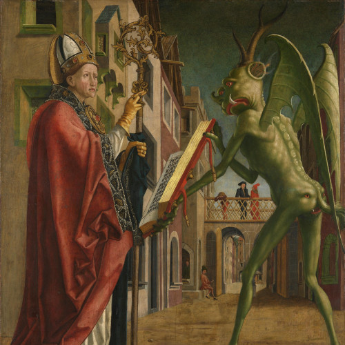 Le diable présente à saint Augustin le livre des vices