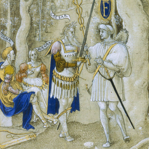 César présentant l’épée et le caducée à François Ier