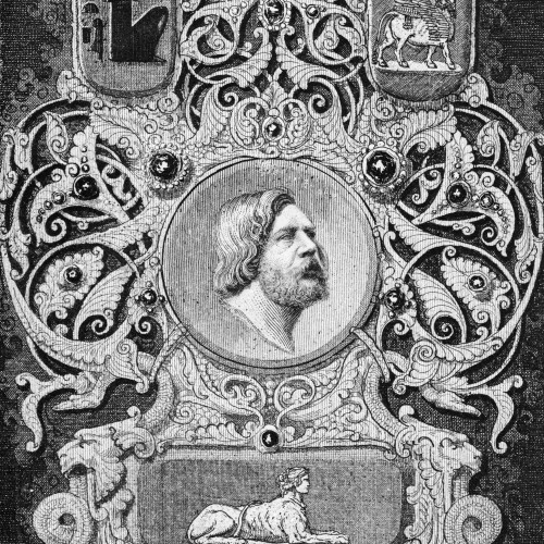 « Frontispice avec portrait en médaillon de Théophile Gautier »