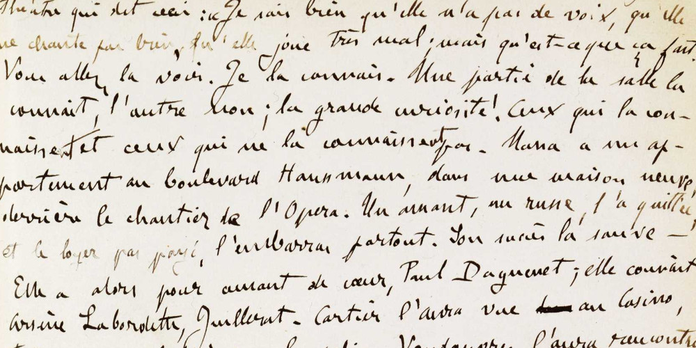 Dossier préparatoire de Nana, fiche de Nana