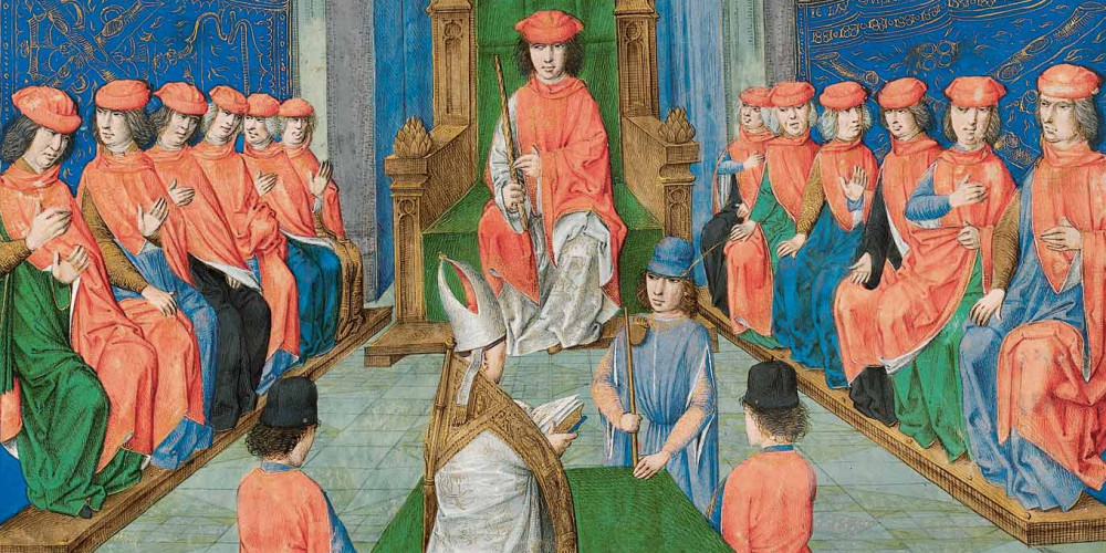 Chapitre de l’ordre de la Toison d’or présidé par Charles le Téméraire.