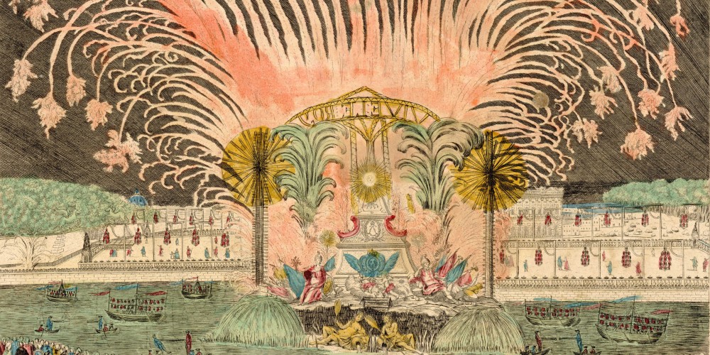 Festivités lors de la signature du traité de Paris