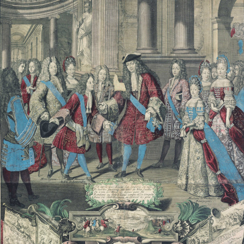 Accueil du Roi au Duc de Bourgogne au retour de Brisac
