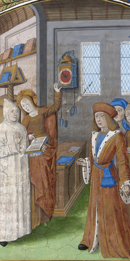La sagesse indiquant le passage du temps à ses disciples