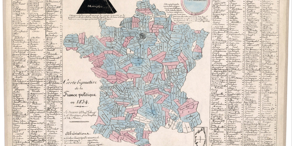 Carte figurative de la France politique en 1834
