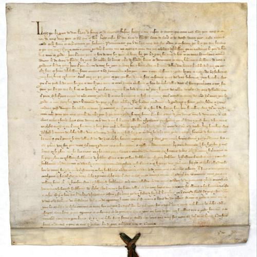 Ratification par Louis X d'un traité conclu avec le fils aîné du comte de Flandre
