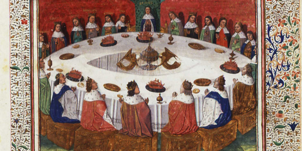 L’apparition du Graal aux chevaliers de la Table ronde
