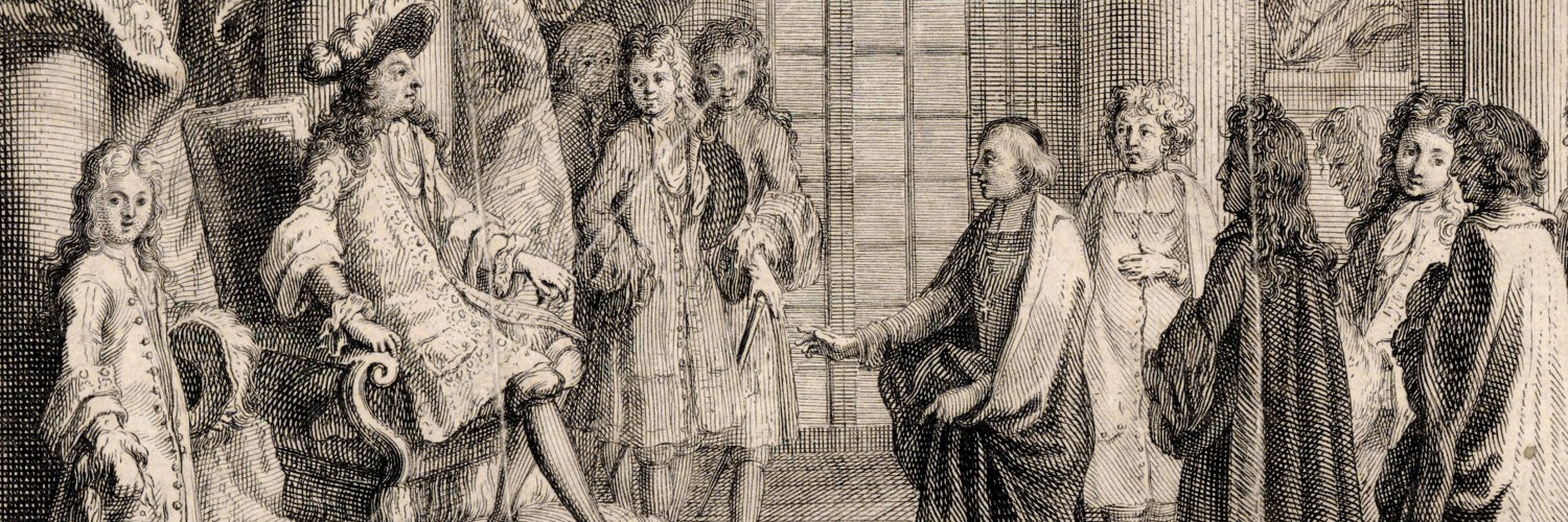 Les membres de l'Académie française venant offrir au Roi le Dictionnaire de l'Académie