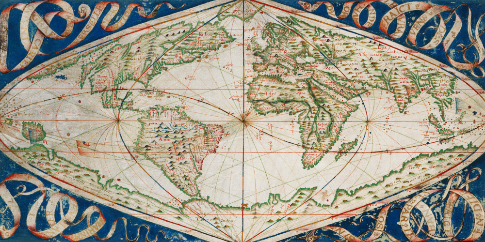 Carte cosmographique ou Universelle description du monde