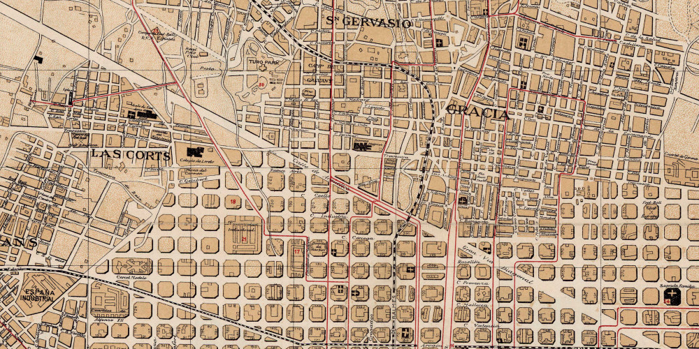 Plan de Barcelone en 1925