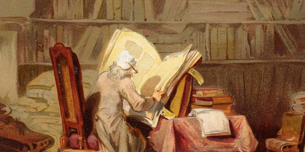 Le bibliophile dans son cabinet