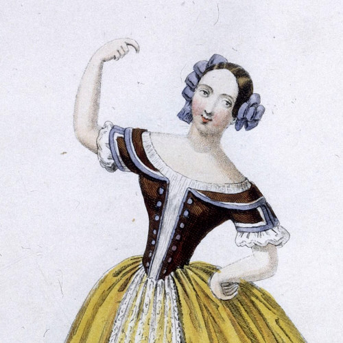 Giselle, ballet de Coralli, Gautier et Adam : costume de Mme Carlotta Grisi