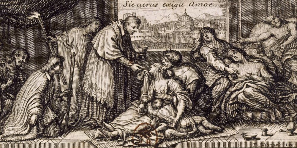 Saint Charles Borromée donnant la communion aux pestiférés de Milan