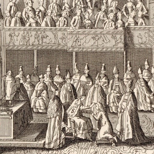 L'Auguste Cérémonie du sacre de Louis XVI, roi de France et de Navarre, célébrée à Reims le 11 juin 1775