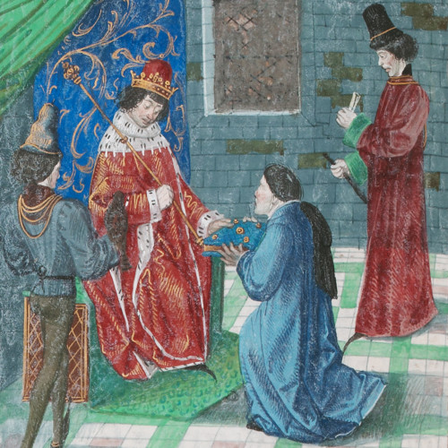 Jean Froissart présente son livre au roi Richard II d'Angleterre