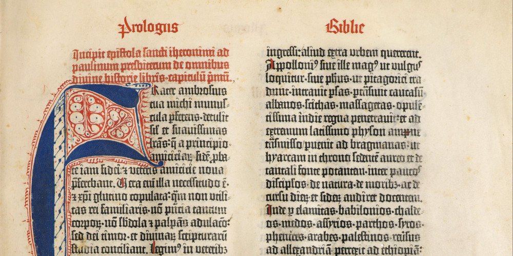 Première page de la Bible de Gutenberg