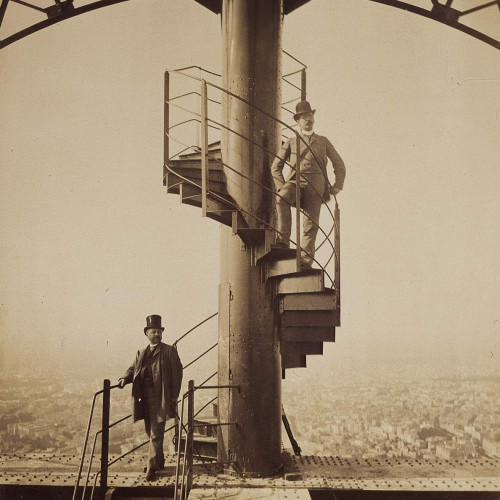 Gustave Eiffel sur la Tour Eiffel