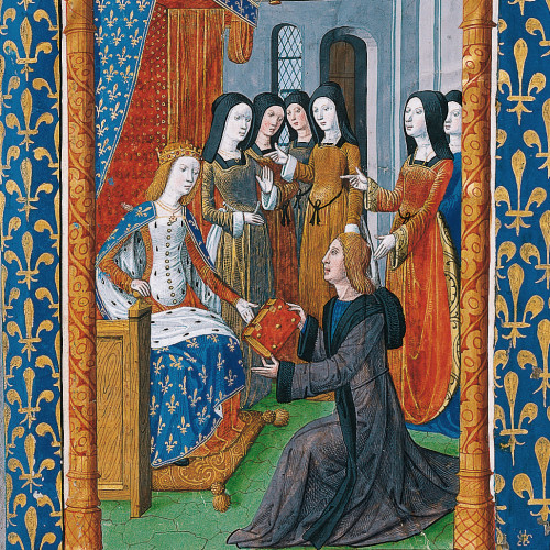 Antoine Vérard offre son livre à Charles VIII