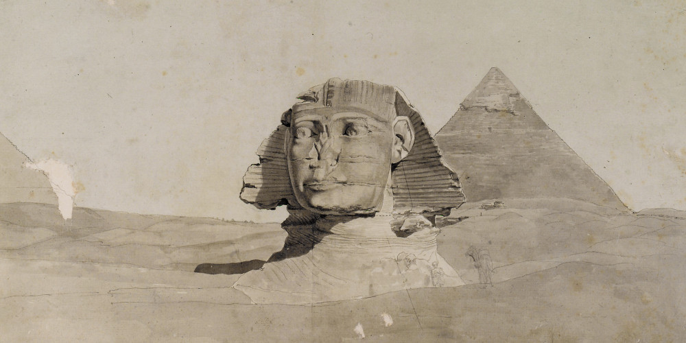 Pyramide de Khéphren à Guiseh, le Sphinx