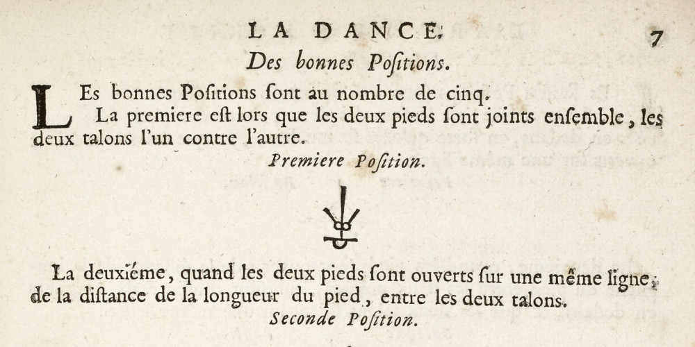 Raoul Auger Feuillet, Chorégraphie, 1700 : Les cinq bonnes positions de danse