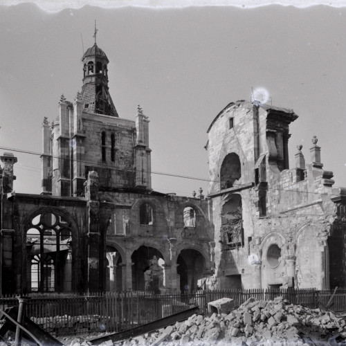 Église Notre-Dame du Havre après les bombardements de la Seconde Guerre mondiale