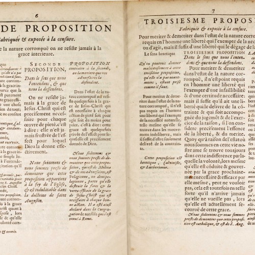 Noël de Lalane, Distinction abregée des cinq propositions qui regardent la matiere de la grâce…