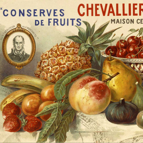 Publicité pour les conserves de fruits Chevallier-Appert