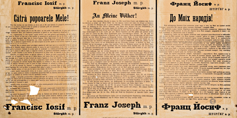 « Proclamation de François-Joseph à ses peuples »