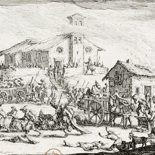 Pillage et incendie d’un village