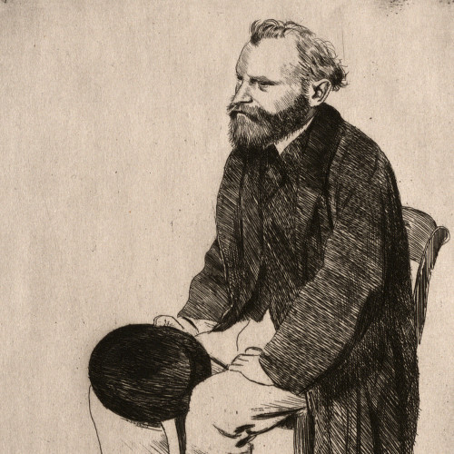 Édouard Manet assis, tourné à gauche